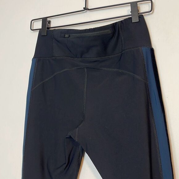 Sweaty Betty Tuxedo Velvet Stripe Thermodynamic Running Leggings S - Picture 6 of 7